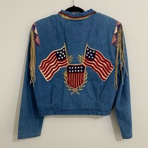 Double D Ranch American Flag Jacket Size Medium